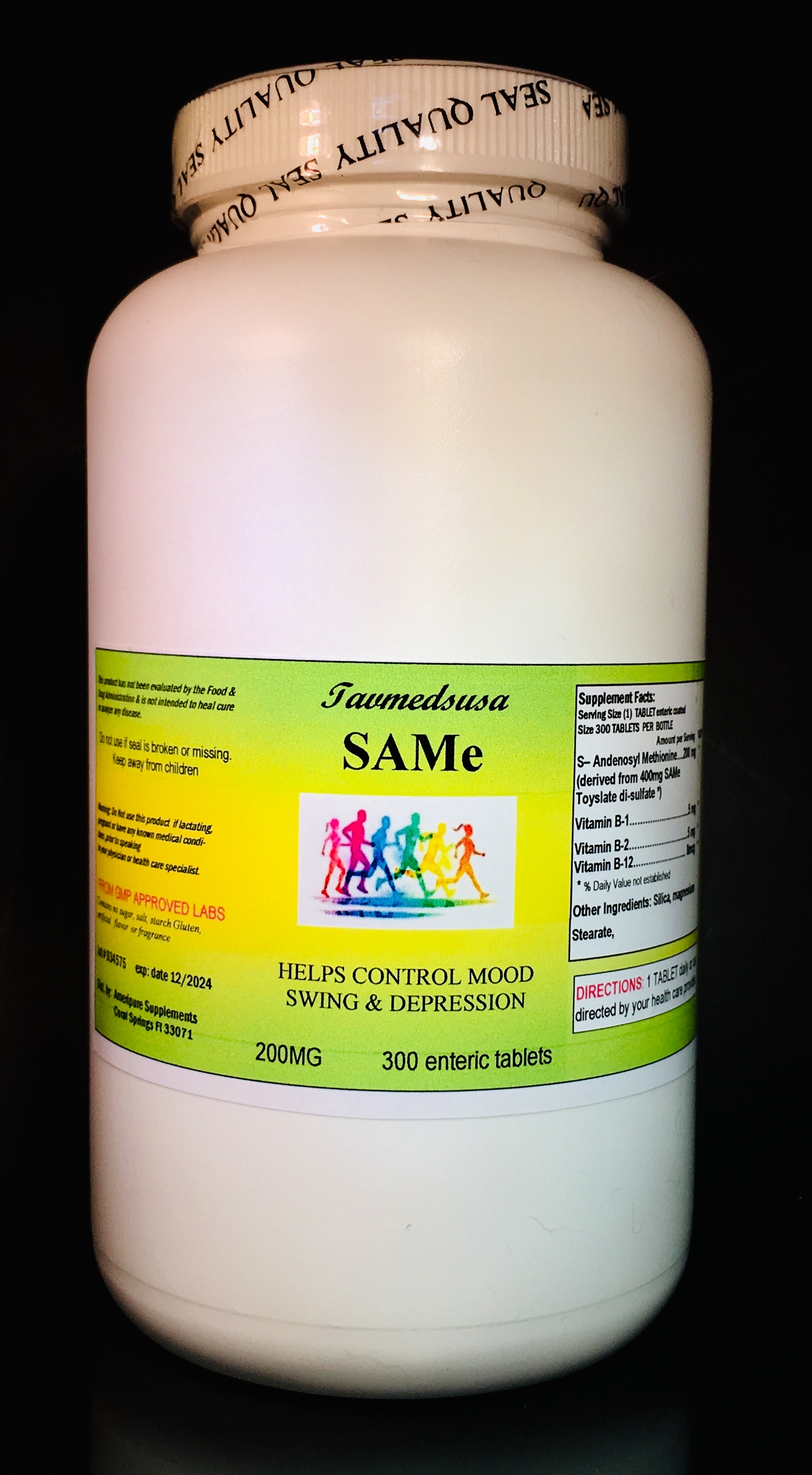 SAM-e 200mg - 600 (2x300) tablets